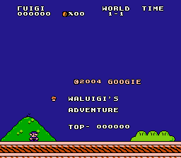 Super Mario Bros - Waluigi Adventure Title Screen